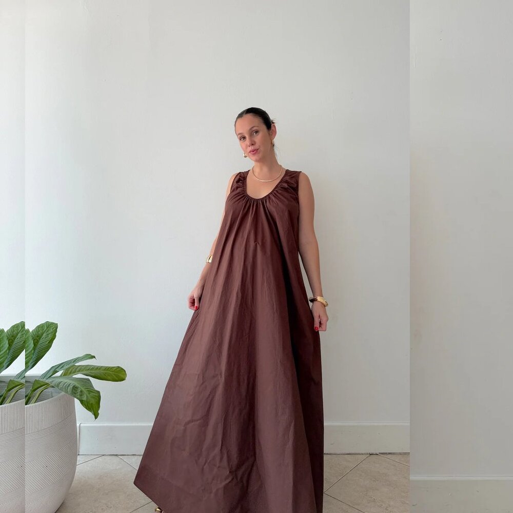Dissh Gabby Choc Brown Midi Dress